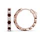 1 - Anna 2.63 ctw Red Garnet and Natural Diamonds (3.50 mm) Hoop Earrings 