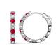 1 - Anna 2.56 ctw Ruby and Natural Diamonds (3.50 mm) Hoop Earrings 