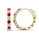 1 - Anna 2.56 ctw Ruby and Natural Diamonds (3.50 mm) Hoop Earrings 