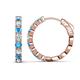 1 - Anna 2.32 ctw Blue Topaz and Natural Diamonds (3.50 mm) Hoop Earrings 