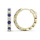 1 - Anna 2.40 ctw Iolite and Natural Diamonds (3.50 mm) Hoop Earrings 