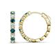 1 - Anna 2.56 ctw London Blue Topaz and Natural Diamonds (3.50 mm) Hoop Earrings 