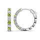 1 - Anna 2.63 ctw Peridot and Natural Diamonds (3.50 mm) Hoop Earrings 