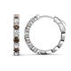 1 - Anna 2.48 ctw Smoky Quartz and Natural Diamonds (3.50 mm) Hoop Earrings 