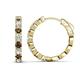 1 - Anna 2.48 ctw Smoky Quartz and Natural Diamonds (3.50 mm) Hoop Earrings 