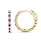 1 - Anna 0.78 ctw Amethyst and Natural Diamonds (2.00 mm) Hoop Earrings 