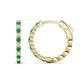 1 - Anna 0.60 ctw Emerald and Natural Diamonds (2.00 mm) Hoop Earrings 
