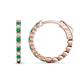1 - Anna 0.60 ctw Emerald and Natural Diamonds (2.00 mm) Hoop Earrings 