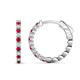 1 - Anna 0.72 ctw Ruby and Natural Diamonds (2.00 mm) Hoop Earrings 