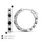 3 - Anna 2.56 ctw Black Diamond and Natural Diamonds (3.50 mm) Hoop Earrings 