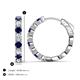 3 - Anna 2.56 ctw Blue Sapphire and Natural Diamonds (3.50 mm) Hoop Earrings 