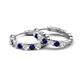 4 - Anna 2.56 ctw Blue Sapphire and Natural Diamonds (3.50 mm) Hoop Earrings 