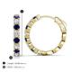 3 - Anna 2.56 ctw Blue Sapphire and Natural Diamonds (3.50 mm) Hoop Earrings 