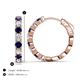 3 - Anna 2.56 ctw Blue Sapphire and Natural Diamonds (3.50 mm) Hoop Earrings 