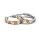 4 - Anna 2.40 ctw Citrine and Natural Diamonds (3.50 mm) Hoop Earrings 