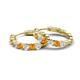 4 - Anna 2.40 ctw Citrine and Natural Diamonds (3.50 mm) Hoop Earrings 