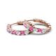 4 - Anna 2.56 ctw Pink Sapphire and Natural Diamonds (3.50 mm) Hoop Earrings 