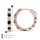3 - Anna 2.63 ctw Red Garnet and Natural Diamonds (3.50 mm) Hoop Earrings 