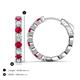 3 - Anna 2.56 ctw Ruby and Natural Diamonds (3.50 mm) Hoop Earrings 