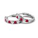 4 - Anna 2.56 ctw Ruby and Natural Diamonds (3.50 mm) Hoop Earrings 