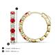 3 - Anna 2.56 ctw Ruby and Natural Diamonds (3.50 mm) Hoop Earrings 