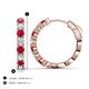 3 - Anna 2.56 ctw Ruby and Natural Diamonds (3.50 mm) Hoop Earrings 