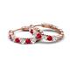 4 - Anna 2.56 ctw Ruby and Natural Diamonds (3.50 mm) Hoop Earrings 