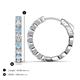 3 - Anna 2.40 ctw Aquamarine and Natural Diamonds (3.50 mm) Hoop Earrings 