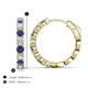3 - Anna 2.40 ctw Iolite and Natural Diamonds (3.50 mm) Hoop Earrings 