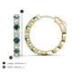 3 - Anna 2.56 ctw London Blue Topaz and Natural Diamonds (3.50 mm) Hoop Earrings 