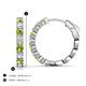 3 - Anna 2.63 ctw Peridot and Natural Diamonds (3.50 mm) Hoop Earrings 
