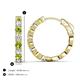 3 - Anna 2.63 ctw Peridot and Natural Diamonds (3.50 mm) Hoop Earrings 