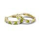 4 - Anna 2.63 ctw Peridot and Natural Diamonds (3.50 mm) Hoop Earrings 