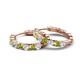 4 - Anna 2.63 ctw Peridot and Natural Diamonds (3.50 mm) Hoop Earrings 