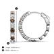 3 - Anna 2.48 ctw Smoky Quartz and Natural Diamonds (3.50 mm) Hoop Earrings 