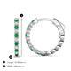 3 - Anna 0.60 ctw Emerald and Natural Diamonds (2.00 mm) Hoop Earrings 