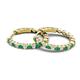 4 - Anna 0.60 ctw Emerald and Natural Diamonds (2.00 mm) Hoop Earrings 