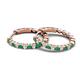 4 - Anna 0.60 ctw Emerald and Natural Diamonds (2.00 mm) Hoop Earrings 