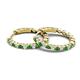 4 - Anna 0.74 ctw Green Garnet and Natural Diamonds (2.00 mm) Hoop Earrings 