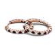 4 - Anna 0.90 ctw Red Garnet and Natural Diamonds (2.00 mm) Hoop Earrings 