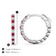 3 - Anna 0.72 ctw Ruby and Natural Diamonds (2.00 mm) Hoop Earrings 