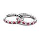 4 - Anna 0.72 ctw Ruby and Natural Diamonds (2.00 mm) Hoop Earrings 