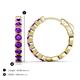 3 - Anna 2.40 ctw Amethyst (3.50 mm) Hoop Earrings 