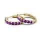 4 - Anna 2.40 ctw Amethyst (3.50 mm) Hoop Earrings 
