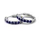 4 - Anna 2.72 ctw Blue Sapphire (3.50 mm) Hoop Earrings 