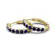 4 - Anna 2.72 ctw Blue Sapphire (3.50 mm) Hoop Earrings 