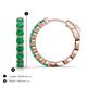 3 - Anna 2.72 ctw Emerald (3.50 mm) Hoop Earrings 