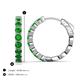 3 - Anna 2.86 ctw Green Garnet (3.50 mm) Hoop Earrings 