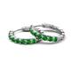 4 - Anna 2.86 ctw Green Garnet (3.50 mm) Hoop Earrings 