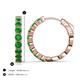 3 - Anna 2.86 ctw Green Garnet (3.50 mm) Hoop Earrings 